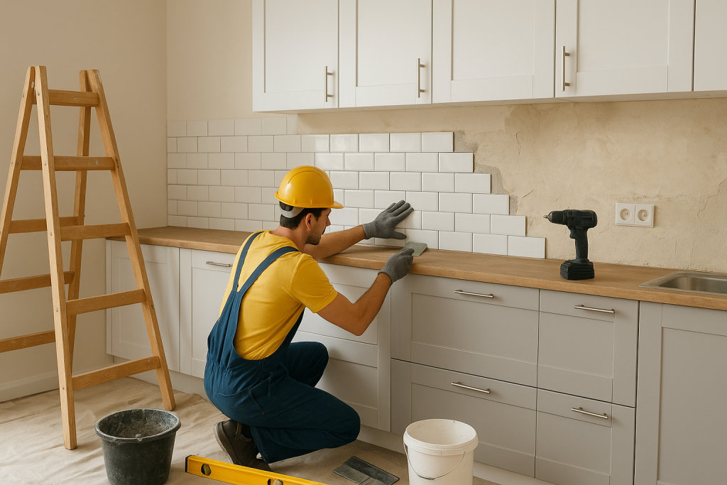 Obraz pokazujący remont kuchni